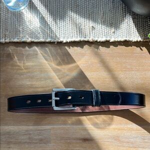 Hanks The Highland Black Leather Belt